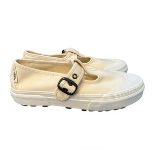 NWOB Vans Style 93 Mary Jane Cream Canvas Buckle Slip-On Sneakers Size 7
